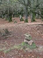 Harripilak mendebaldeko bizkarrean bidea erakusten