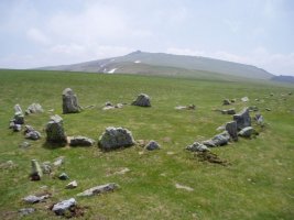 Ilharritako mairubaratzak, atzean Okabe