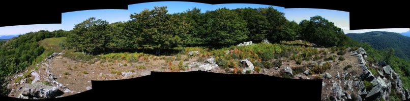 Hegoaldeko hegiaren ikuspegi zabala