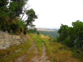 Alcanzando la l?nea de crester?a.