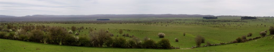 Urbasako erdiguneko larren ikuspegi zabala jauregiaren ondotik