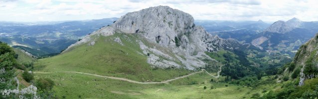 Hego-mendebaldetik ikusita