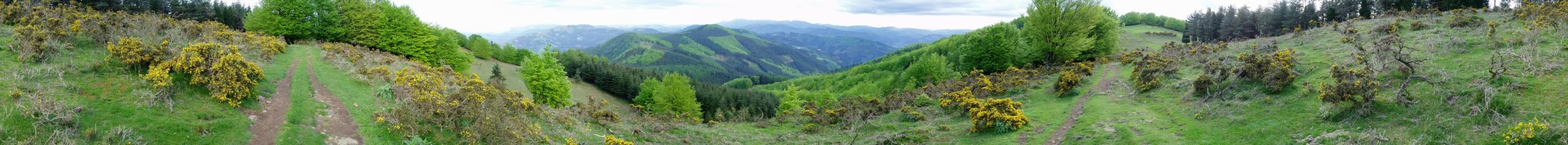 Irukurutzeta eta Kurutzebakar arteko bidean 360ºtako ikuspegia