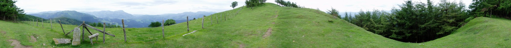 Mendebaldeko bizkarretik 360ºtako ikuspegia