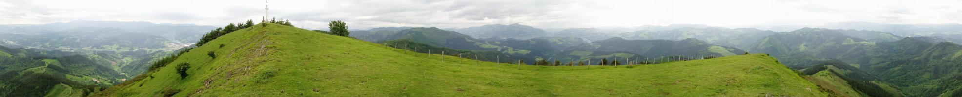Ekialdeko bizkarretik 360ºtako ikuspegia