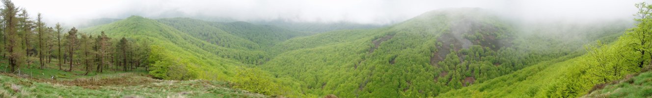 Laztegiren hego-mendebaldeko gandorretik Baserdiko bailararen ikuspegia