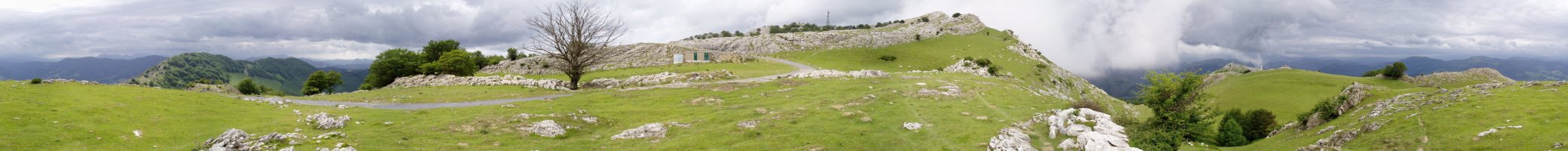 Hego-mendebaldeko hegitik 360ºtako ikuspegia