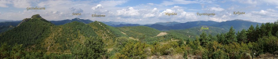 Panorama Argibleko bidetik ipar-mendebalderantz