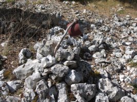 "Buzoia": harri pila bat eltzetxo gorri batekin