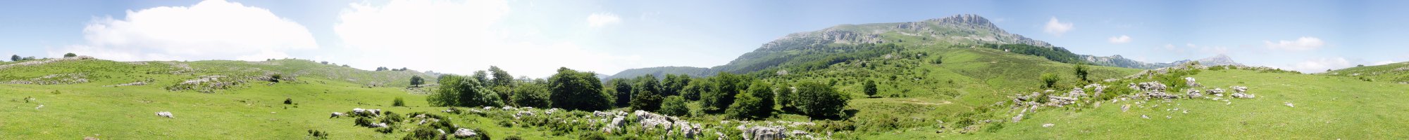 Arimegorta inguruan 360ºtako ikuspegia