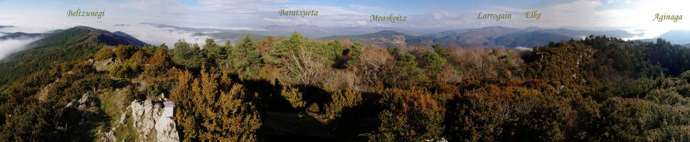 Panorama Lakarriko gailurretik