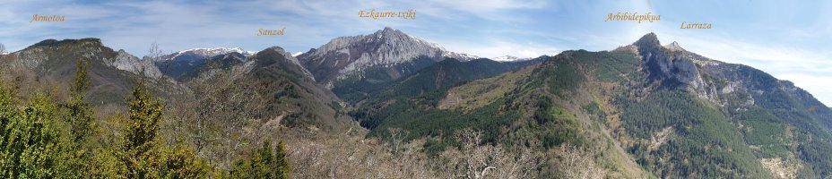 Arnasa galarazteko moduko panorama Saitsederreko bidetik