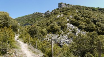 Ubaguako arroileko bideko pasarte bat