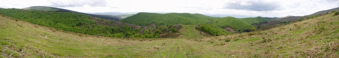 Arlobitik Usotegietara igotzen den bidetik hegoaldera ikuspegi zabala