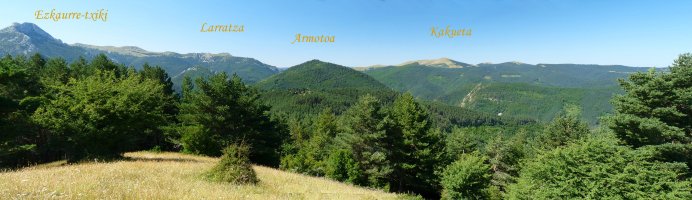 Panorama Mintxaiturriako gailurretik