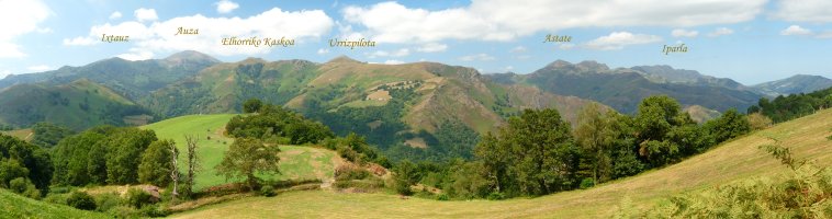 Aldude inguruko mendiak Ahartzako lepotik