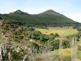 San Bernabe ermita jasotzen duen haitza eta Arluzia