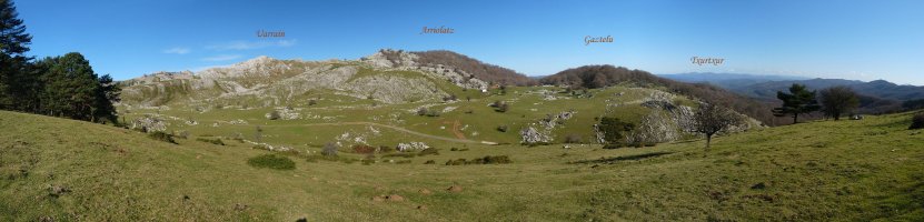 Prantzes Erreka inguruko mendiak