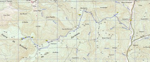 MAPA: Artxuba, Mendigaina, Salbatore