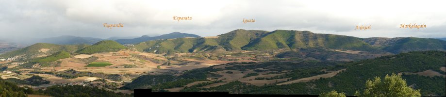 Iguste eta inguruko gainak hegoaldetik