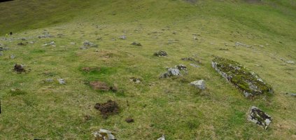 Adiko Soroko zutarria eta ezkerrean, tumulua