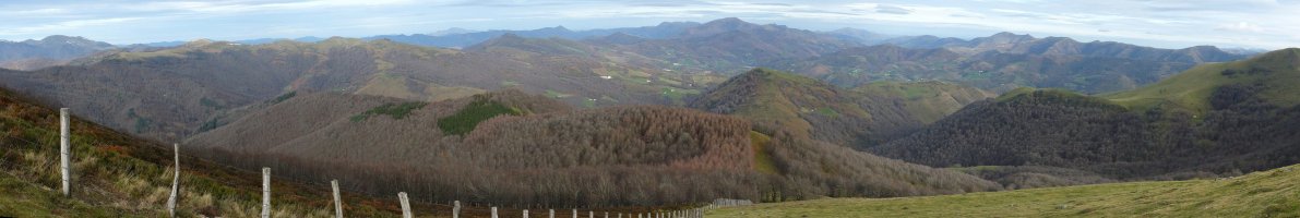 Panorama zabala iparraldeko ertzetik