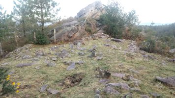 Muntto (499m) tontorraldea eta harrespilak