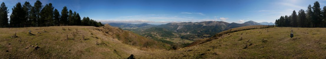 Larreako tontorretik 360º-tako ikuspegia