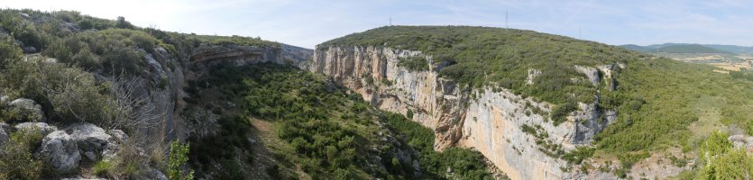 Irunberriko arroilaren ikuspegia igoeratik