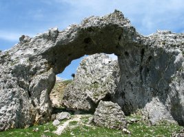 Leizearen sarreran dagoen harrizko zubia