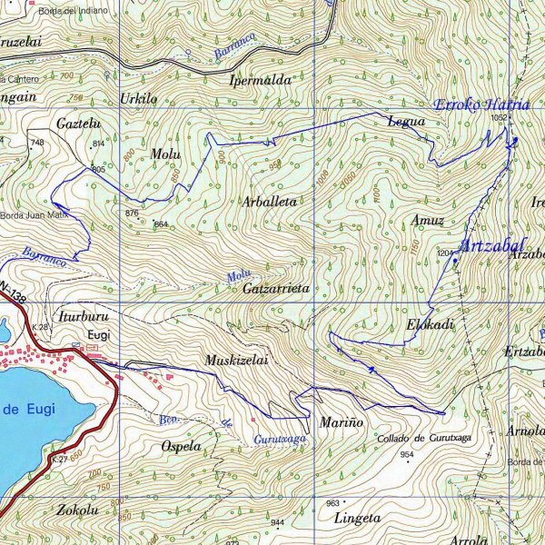 MAPA: Artzabal eta Erroko Harria Eugitik