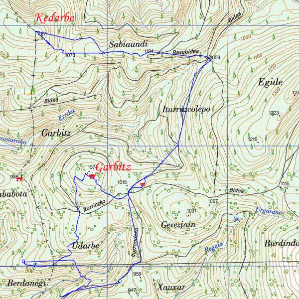MAPA: Kedarbe-Garbitz