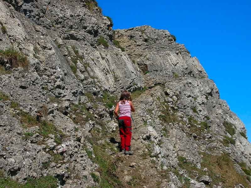 Por un estrecho sendero accedemos a la sierra.