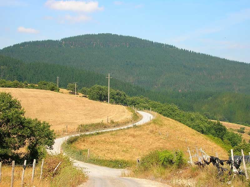 Alto del Pando desde la carretera de Santa Koloma a Palacios.
