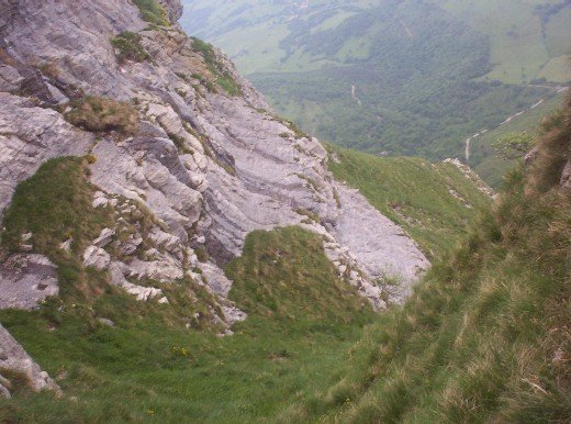 el corredor visto desde arriba, por donde hemos subido