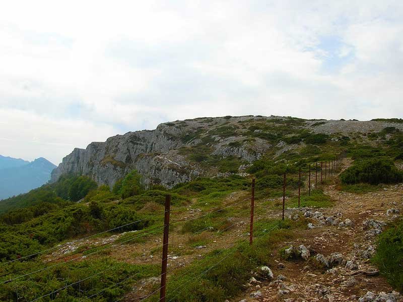 Seguimos paralelos a la valla.