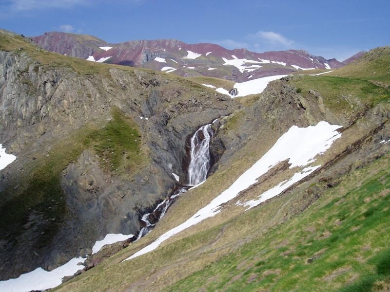 Urjauzia Anayeteko lakuetatik Formigal aldera jaisten den errekan