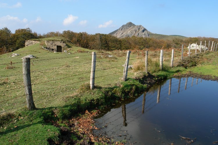 Bunkerra eta putzua ekialdeko bizkarrean