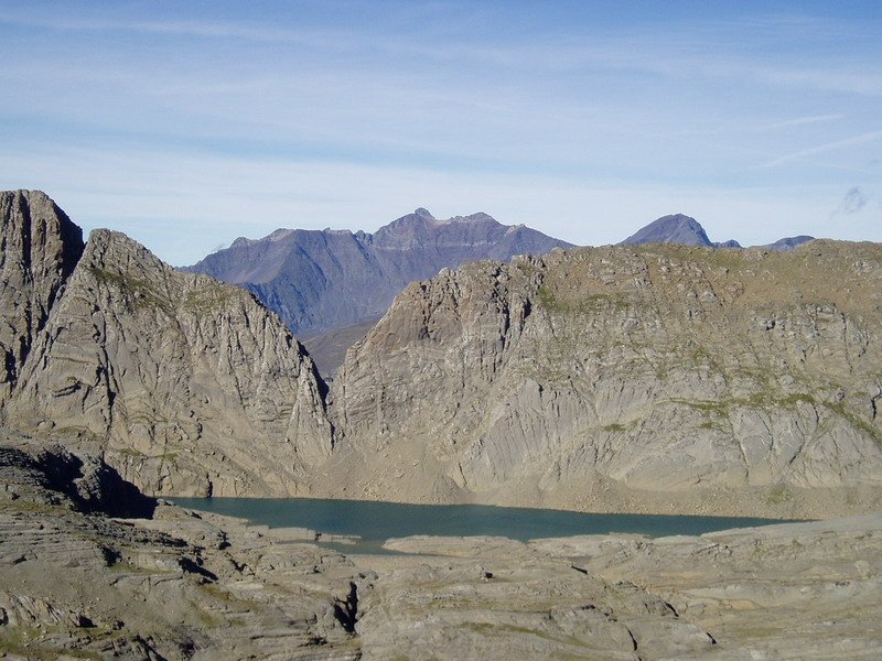Marboré aintzira eta Tucarroyako ataka hegoaldetik ikusita