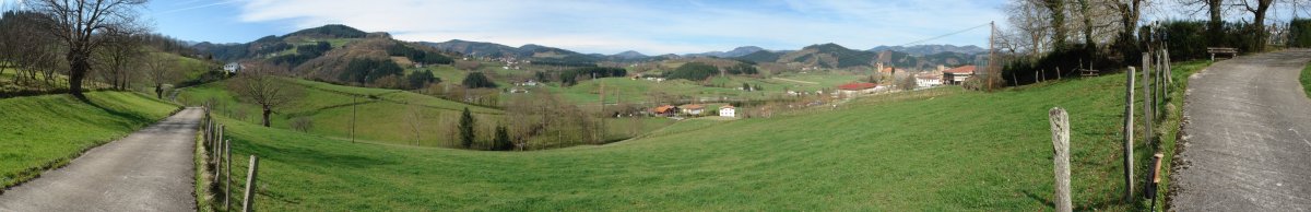 Segura aldeko bailarako panoramika