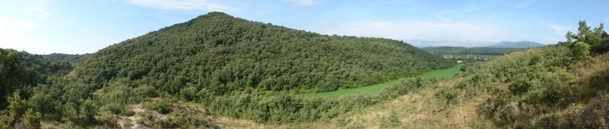 Gebaratarren muinoa, Ozaeta aldeko bidetik ikusita