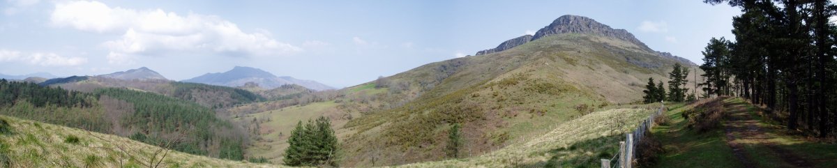 Hego-mendebaldetik ikusita