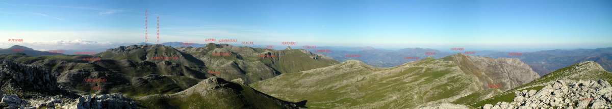 Aralareko mendigunea Aldaonetik ikusita