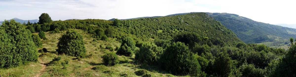 Jaun Done Jakueren gainaldea eta gailurra, atzean Corona-Errazu