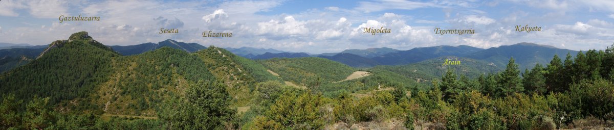 Panorama Argibleko bidetik ipar-mendebalderantz