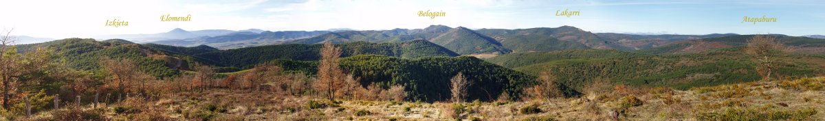 Panorama Las Quemadasko gailurretik