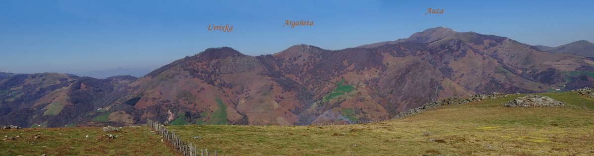 Auza, Argañeta eta Urrixka Aldudetik