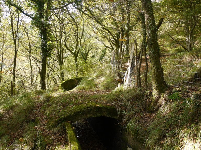 Ubidea utzi eta bidea mendian gora abiatzen den lekua.