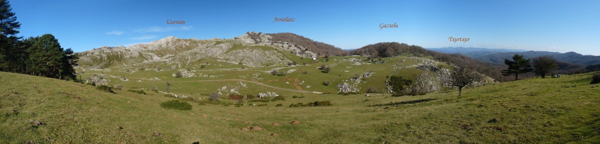 Prantzes Erreka inguruko mendiak