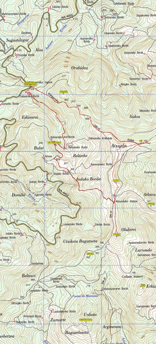 MAPA: Atxuela eta Larrondo